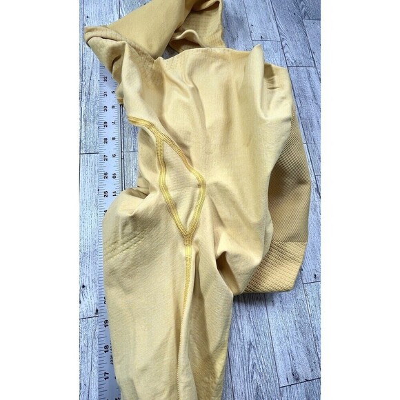 Gymshark Women's Leggings L Yellow Whitney Simmons High Rise Pocket Ruched Back - Picture 10 of 10